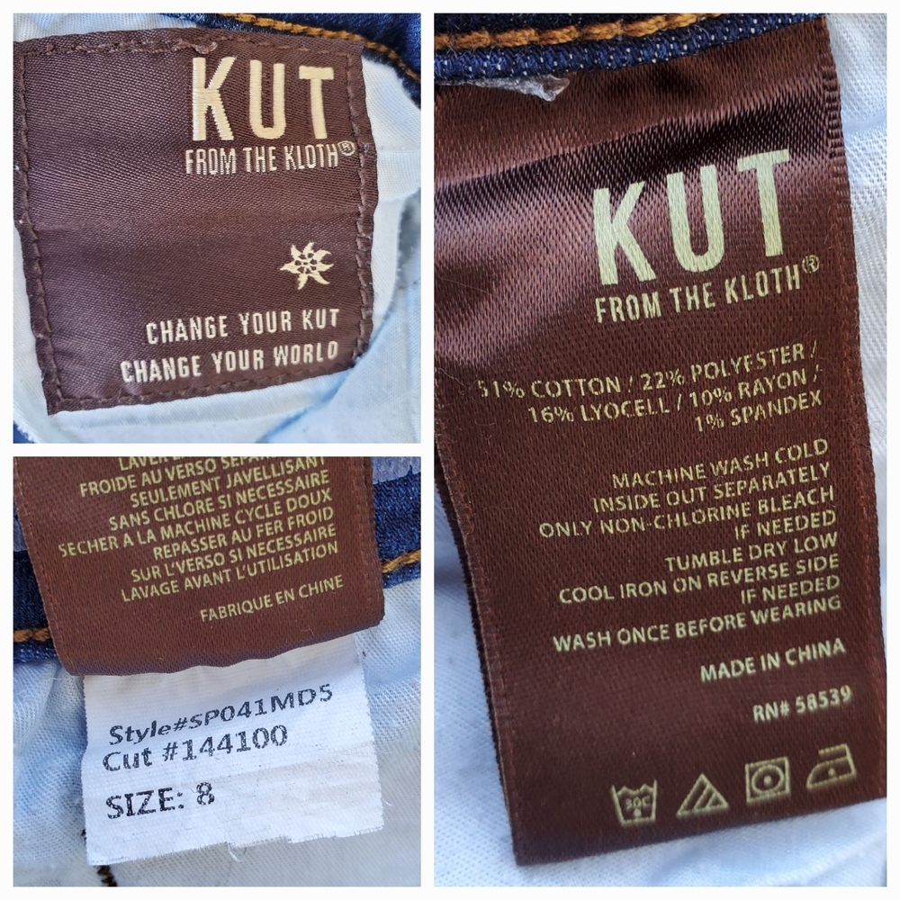 Kut from the Kloth Dark Wash Cropped Jeans - Picture 5 of 6